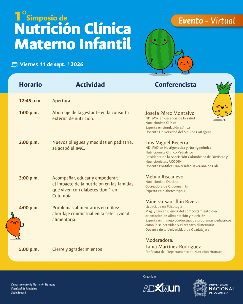 Agenda - 1er Simposio de Nutrición Clínica Materno Infantil